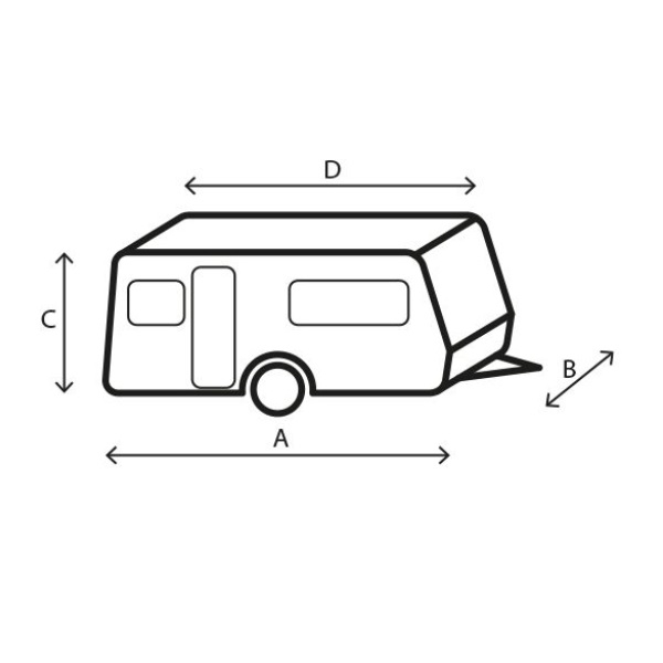 BRUNNER Caravan Cover 6M 400 - 450 cm Schutzhuelle fuer Wohnwagen 7241460N