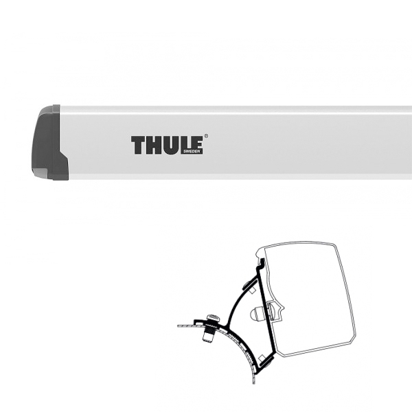 Thule 3200 3.00 m - 302464 - Markise THULE Omnistor 3200 300 cm Gehaeuse eloxiert - Adapter VW T5 T6 Transporter H1 L2