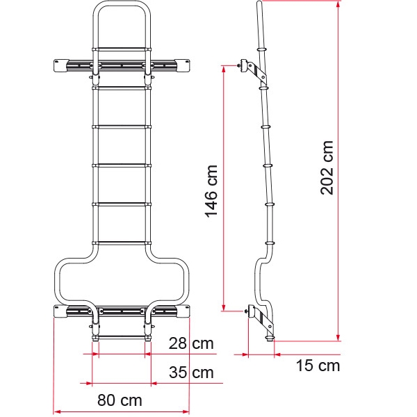 Leiter FIAMMA Hecktuerleiter Deluxe DJ Ducato H3 UPDATE