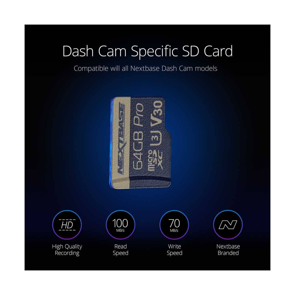 NEXTBASE 64 GB U3 microSD-Karte Industrie-Standard - NBDVRS2SD64GBU3