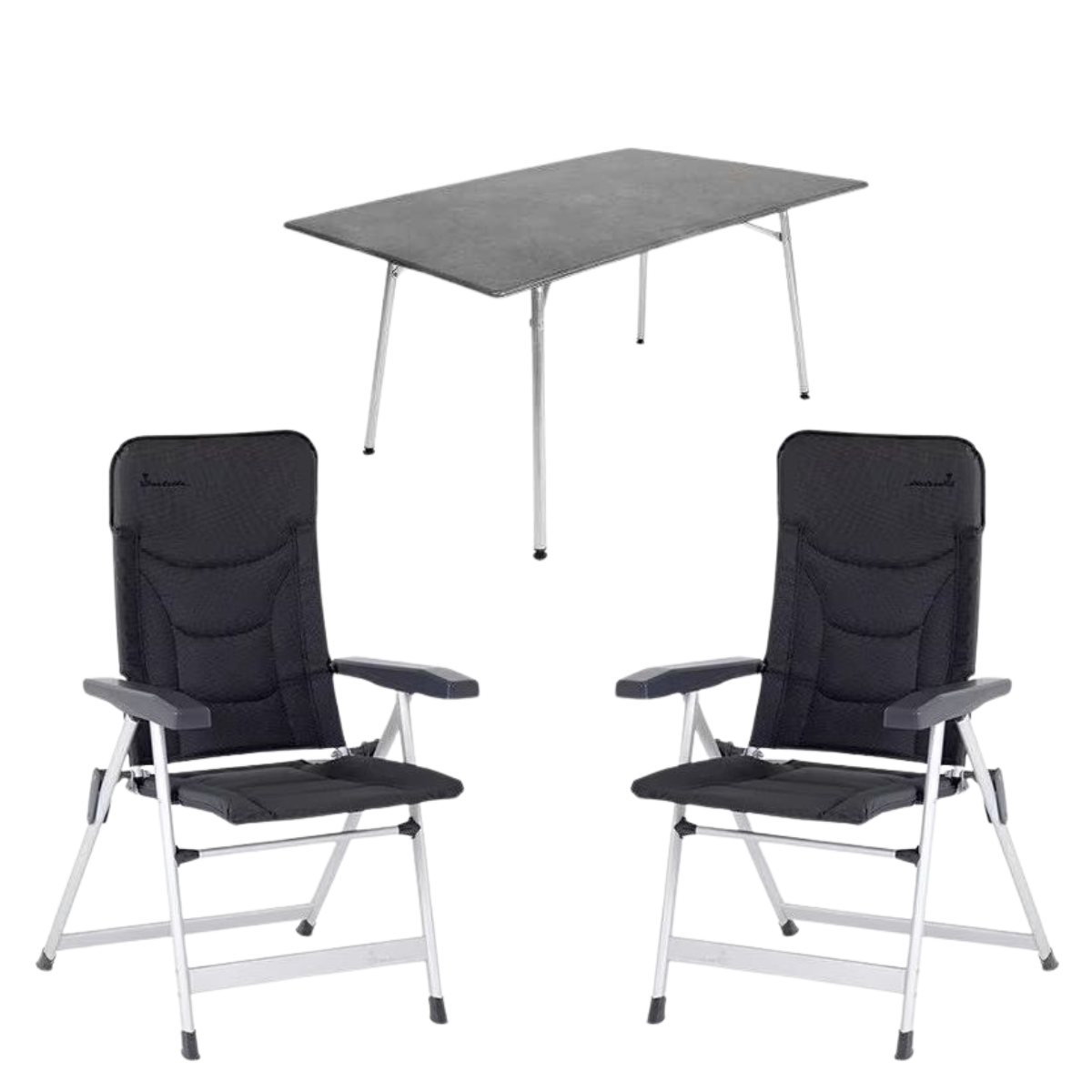 ISABELLA Campingstuhl Loke Low Back 2er Set mit Esstisch 90 x 160 cm ISABELLA Campingstuhl Loke Low Back 2er Set mit Esstisch 90 x 160 cm