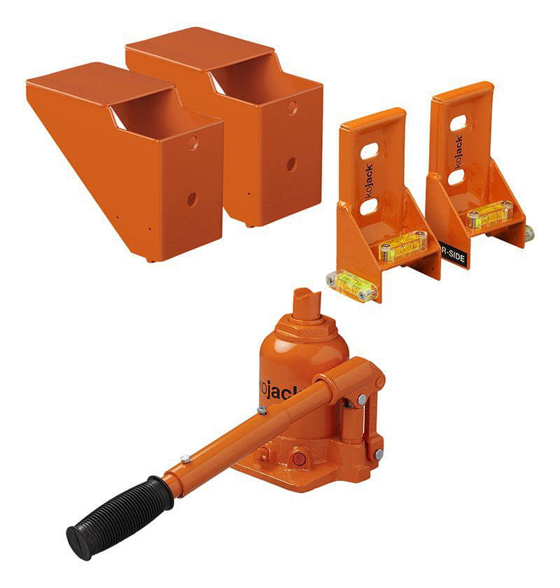 KoJack hydraulischer Caravanheber mit Wasserwaage fuer Doppelachser 360239V01