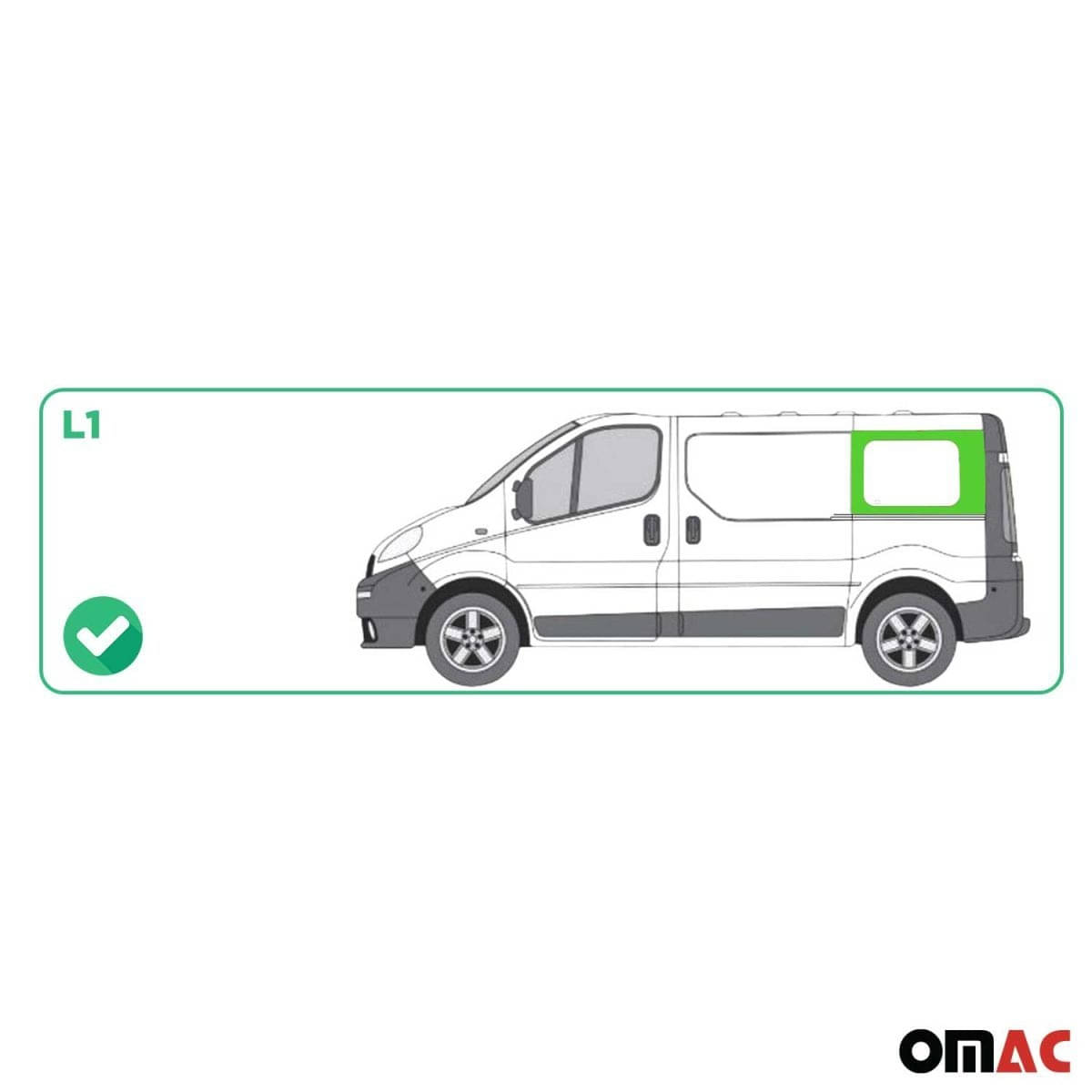 OMAC Seitenfenster Seitenscheibe Renault Trafic L1 Bj. 2001-2014 Hinten Rechts Schiebetür OMAC Seitenfenster Seitenscheibe Renault Trafic L1 Bj. 2001-2014 Hinten Rechts Schiebetuer - A050932