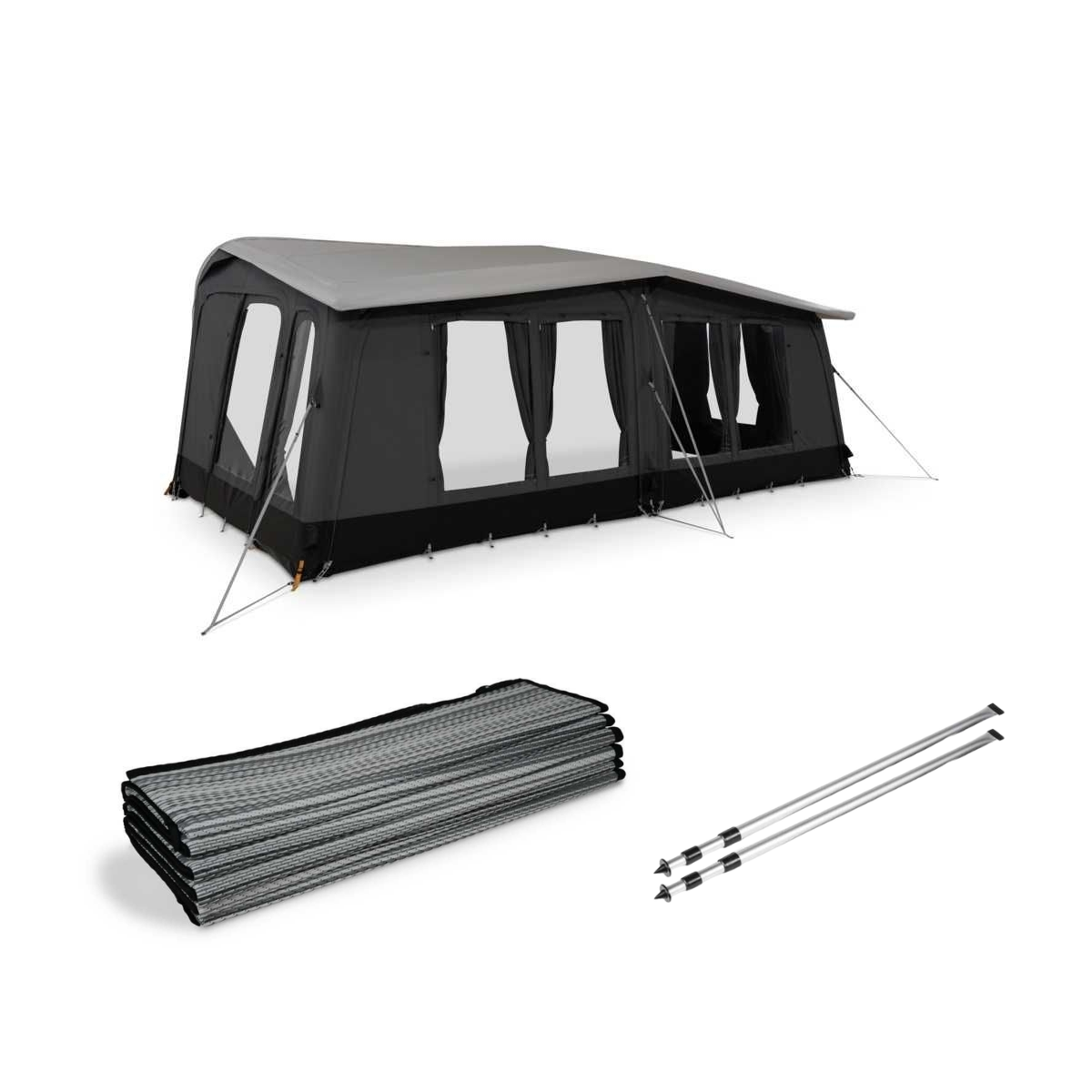 DOMETIC opblaasbaar voortent Residence AIR Stay, maat 19, omtrek 1090-1115 cm, diepte 275 cm - CampingFactory-Starter-Edition DOMETIC aufblasbares Vorzelt Residence AIR Stay- Gr. 19- Umlaufmass 1090-1115 cm- Tiefe 275 cm - CampingFactory-Starter-Edition