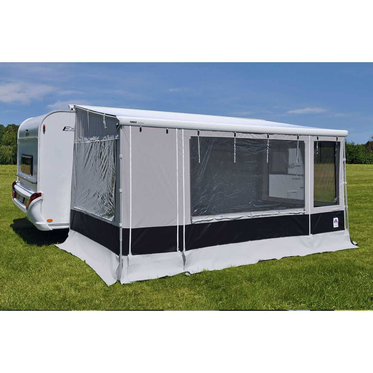 HAHN ZELTE Markisenvorzelt Malta fuer Thule 6300 Laenge 400 cm Anbauhoehe 256-285 cm - Z01006_400-2