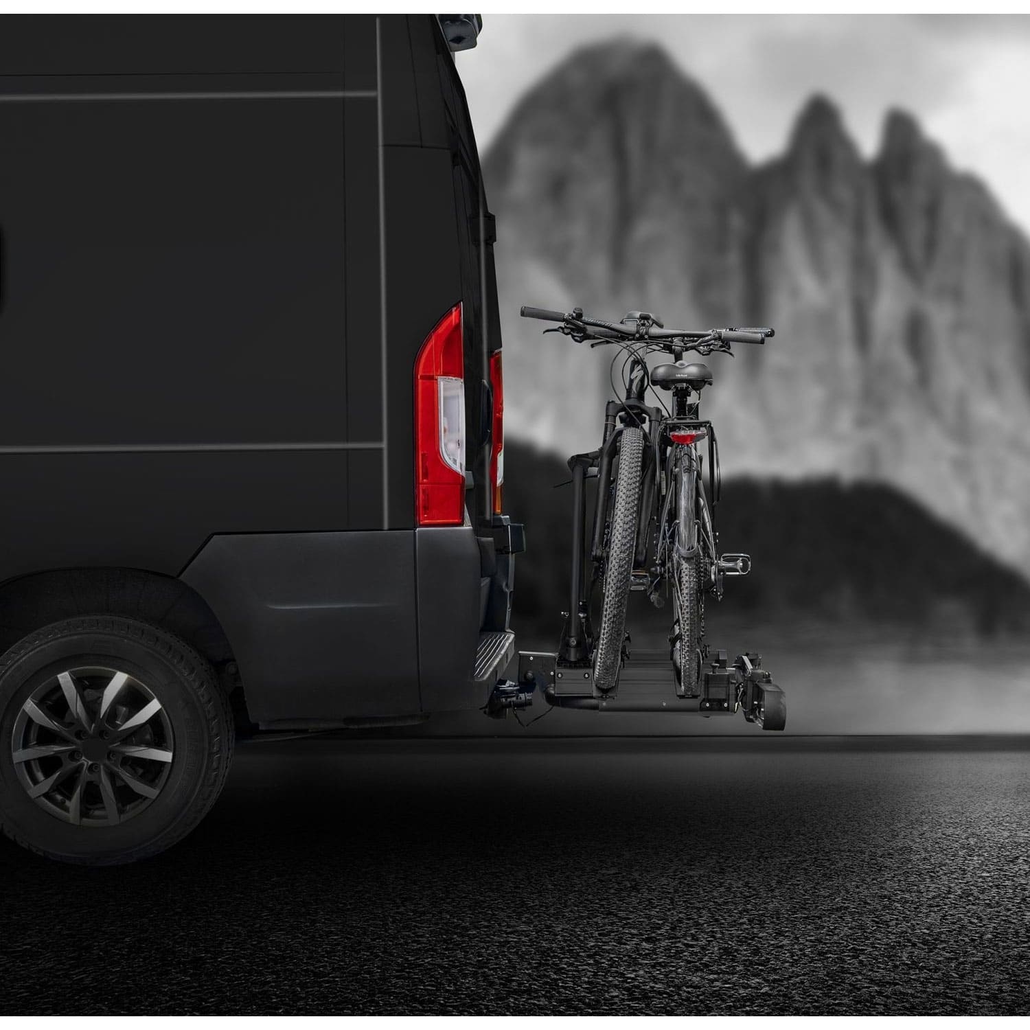 EUFAB SD260 black Fahrradtraeger ausziehbar fuer 2 Raeder Hecktueren Version 2026 - 11655