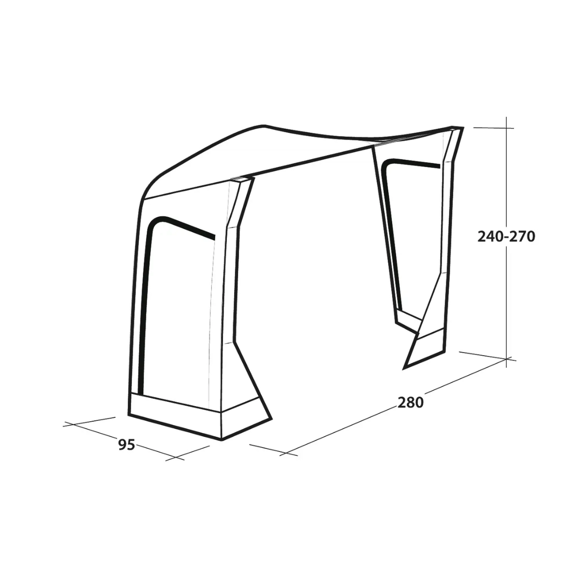 Outwell Schleuse Park Power Air 240-270 cm - 111565