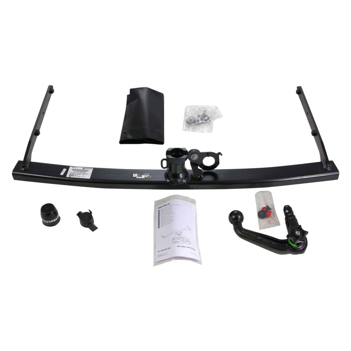 Westfalia Abnehmbare Anhaengerkupplung fuer VW Golf 5-6 Variant -BJ 06-2007-07-2013- VW Jetta -BJ 08-2005-12-2010- - im Set mit 13-pol. fahrzeugspezifischem Elektrosatz - 321630900113