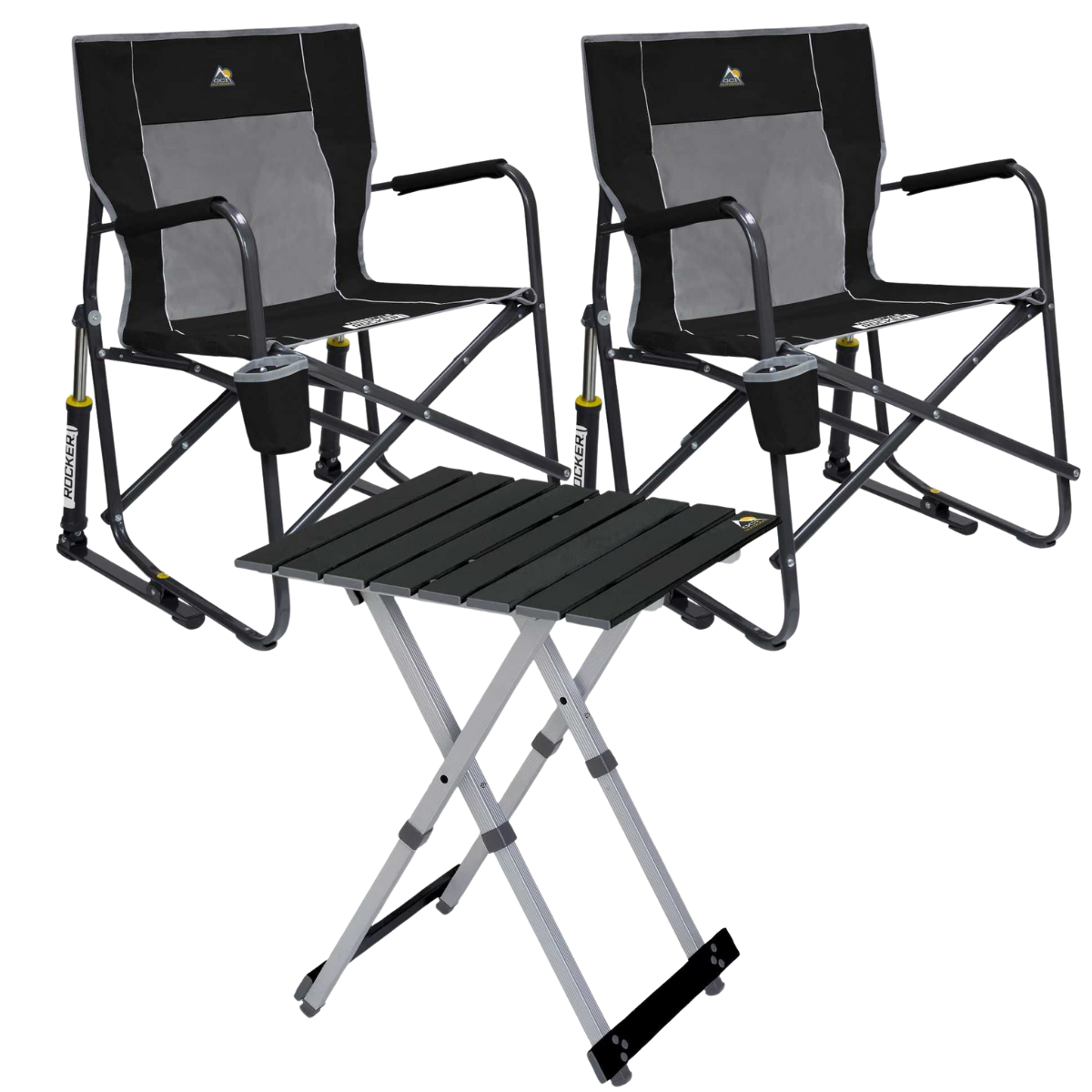 Set GCI Tisch Camp Table 20 & 2 Schaukelstühle Freestyle Rocker Black Set GCI Tisch Camp Table 20 - 2 Schaukelstuehle Freestyle Rocker Black - 37010 39126