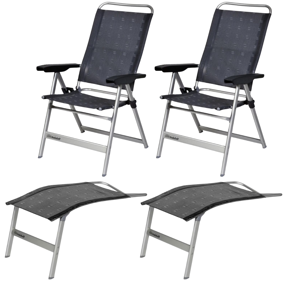 DUKDALF Stuhl Dynamic anthrazit - Beinauflagen 2er-Set - 41-00-0677-4 41-08-0677.4