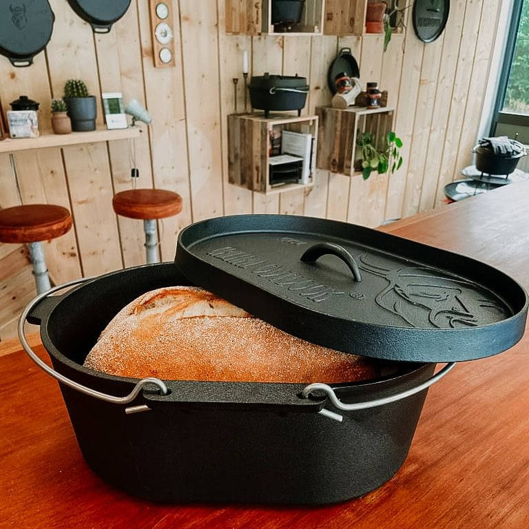 VALHAL VH9L Feuertopf 9 l Duch Oven planer Boden VH9L