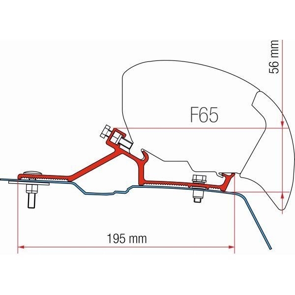 Markise FIAMMA F80 S 320 Royal grey Gehaeuse deep black inkl. Adapter Renault Master Opel Movano H2 L2 ab Modelljahr 2010