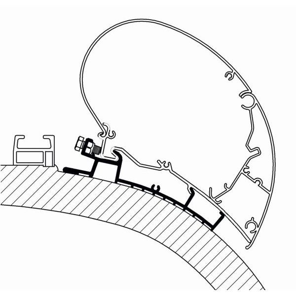 THULE Adapter Carthago Chic 550 cm bis Modelljahr 2014 fuer Markise 6300 9200 309891