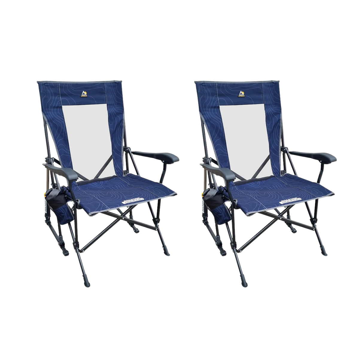 Set GCI faltbarer Schaukelstuhl RoadTrip Rocker Navy Topo 2 Stuehle - 376273