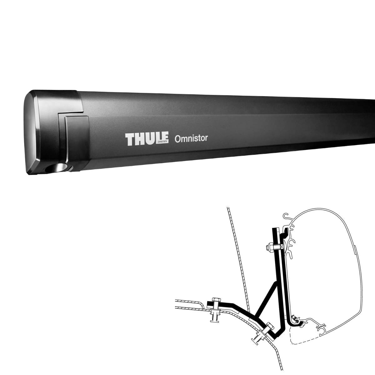 Thule Omnistor 5200 -3-52x2.50- - 301223 - Markise THULE Omnistor 5200 Mystic grau 350 cm Gehaeuse anthrazit