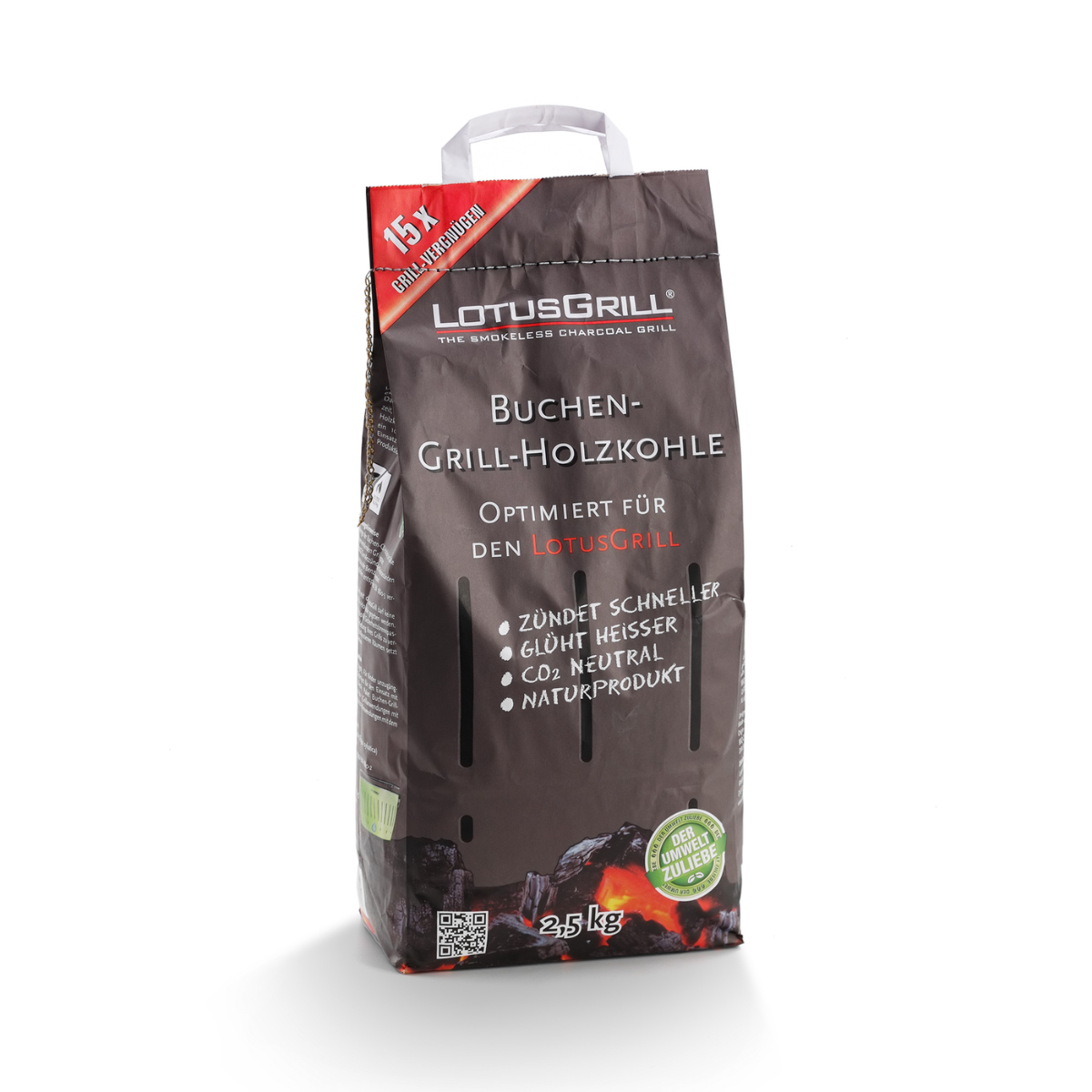 LotusGrill Buchenholzkohle 2,5 kg LotusGrill Buchenholzkohle 2-5 kg - LK-2500