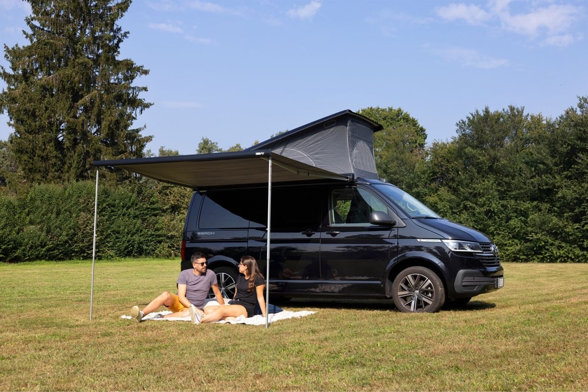 FIAMMA Markise F43 Van 270 Deep black inkl- Adapterkit VW T4 Bj. 1990 - 2003 H1 L1 auch Lift Roof-08833A02R 98655-292