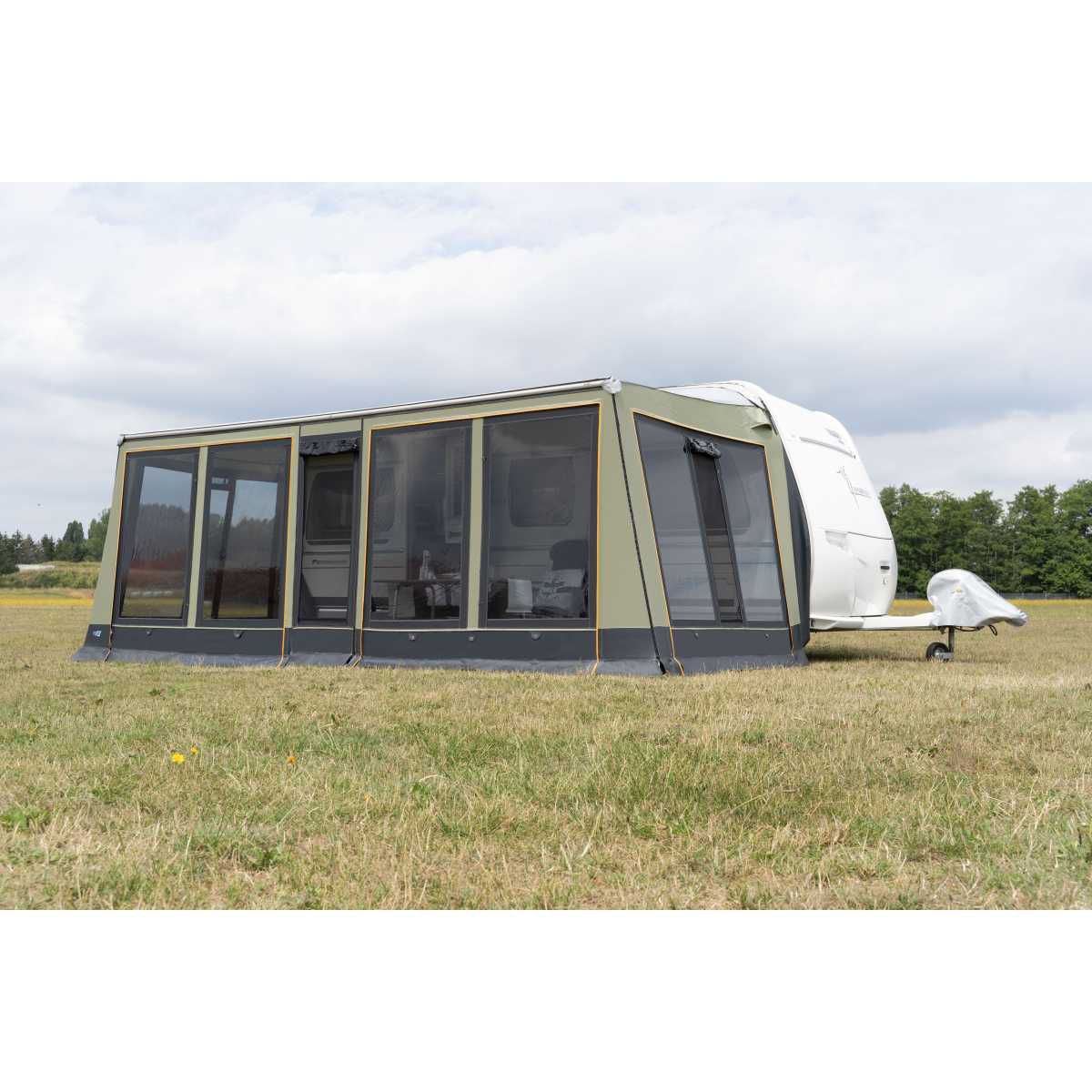 WIGO Markisenzelt ROLLI PLUS Modul Moos Gr. 8 Umlaufmass 946 - 980 cm Auszug 250 cm - 6600