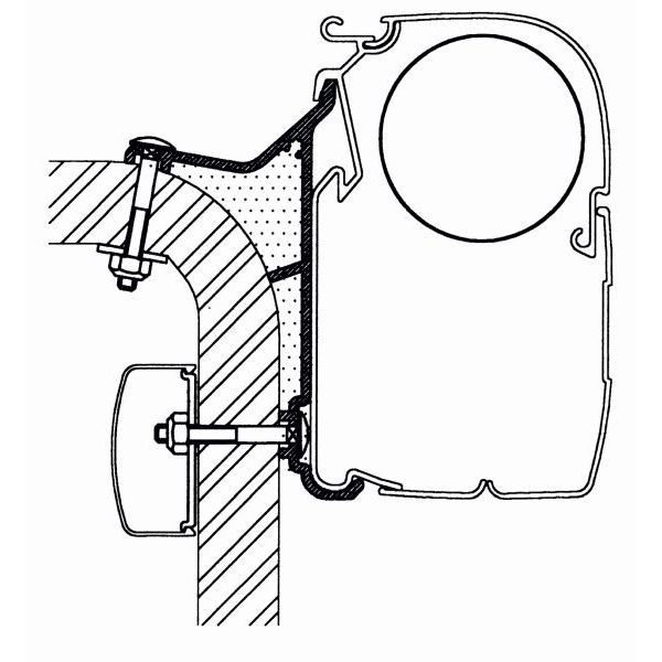 THULE Adapter Hymer B2 Klasse 550 cm fuer Markise 5200 8000 307975