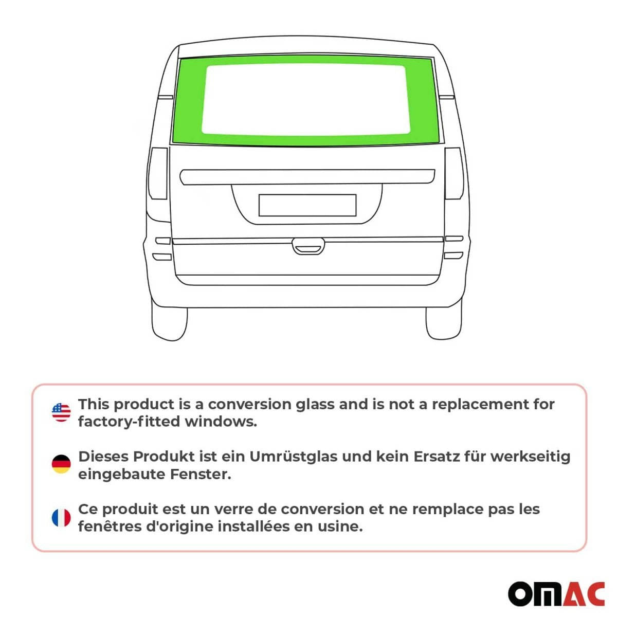 OMAC Heckscheibe Heckfenster MB Vito W639 L1/L2/L3 Bj. 2003-2014 Heckklappe OMAC Heckscheibe Heckfenster MB Vito W639 L1-L2-L3 Bj. 2003-2014 Heckklappe - 4721405-1TGF