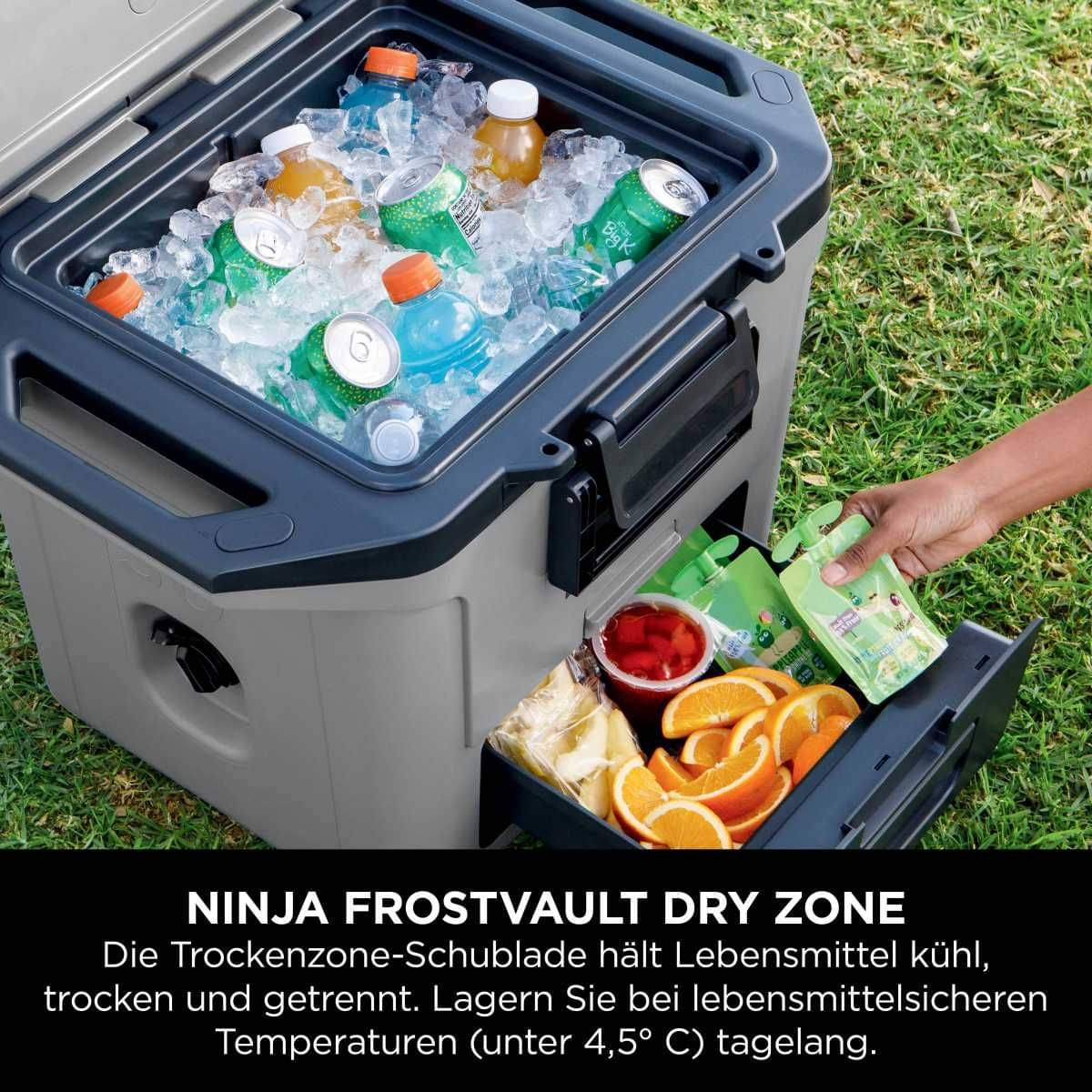 NINJA FrostVault 28L Kuehlbox mit Trockenzone- Schiefergrau - FB131EUGY