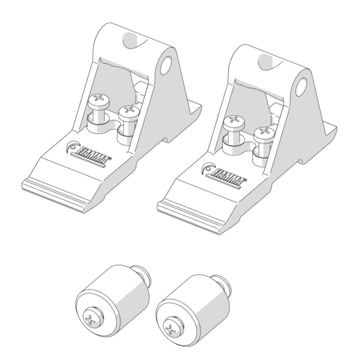 FIAMMA Adapter Kit Side fuer Thule Omnistor 4900-5200 - Tristor 2 2er-Set 98655D927