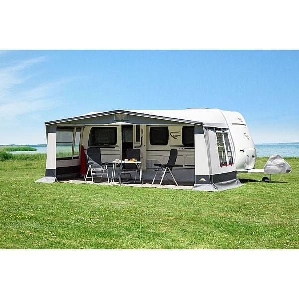 DWT Wohnwagen-Vorzelt PARADIES III Gr. 21 Umlaufmass 1151-1180 cm Tiefe 240 cm mit 25mm Stahlgestaenge