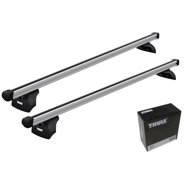 Thule Dachtraeger fuer NISSAN Patrol 5-Tuerer SUV 2011→ Fixpunkte- Kompletter THULE Dachtraeger mit ProBar Aluschienenprofilen