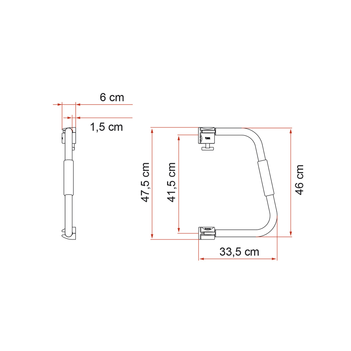 Sicherheit FIAMMA Einstiegshilfe SECURITY 46 weiss