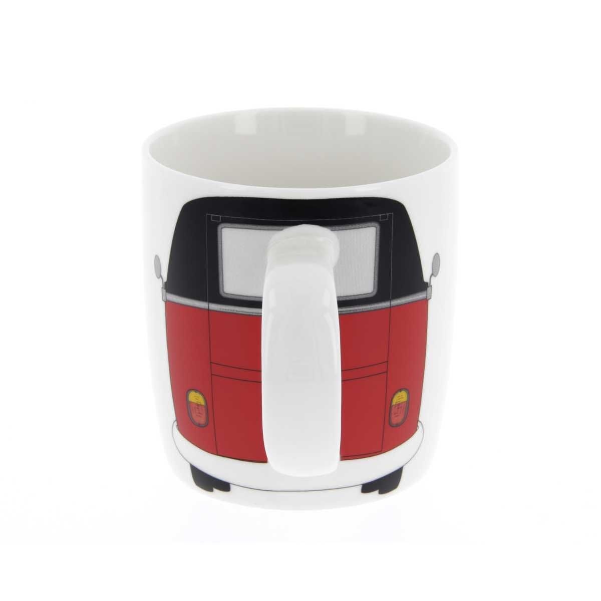 VW Collection VW T1 Bulli Bus Kaffeetasse rot-schwarz - BUTA07