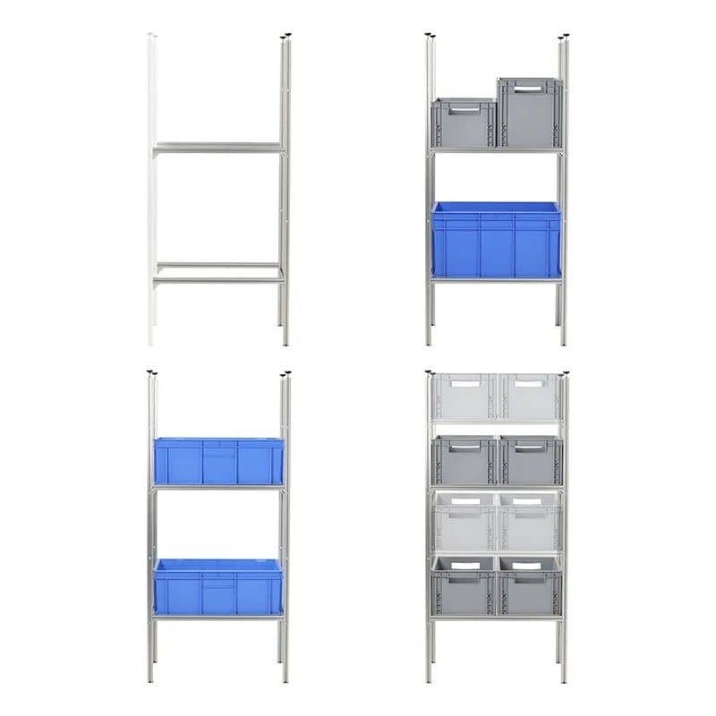 ProPlus Erweiterungspaket mit Stuetze und Traegern fuer Aufbewahrungssystem Wohnmobilgarage 230400AC01