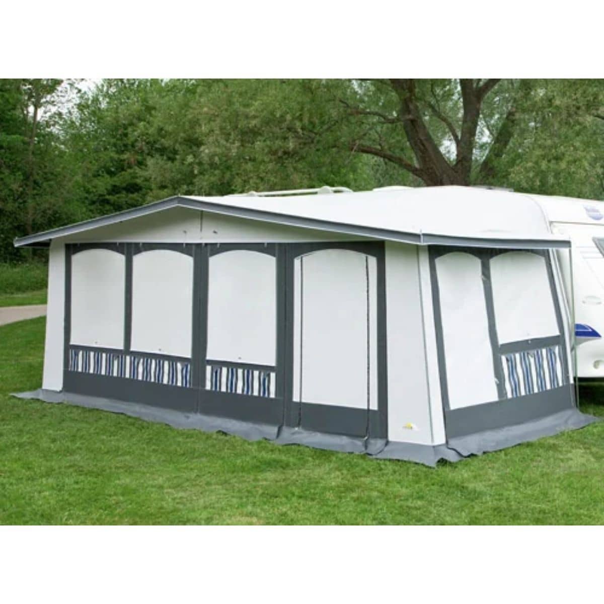 DWT Wohnwagen-Vorzelt CARAT Gr. 11 Umlaufmass 851-880 cm Tiefe 240 cm mit 28 mm Stahlgestaenge - 144521S28