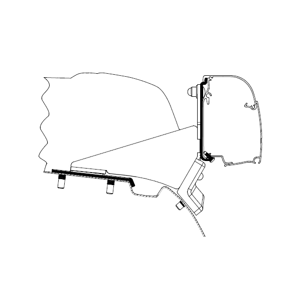 Markise THULE Omnistor 4200 Gehaeuse anthrazit 260 cm inkl- Adapter Mercedes Vito V-Klasse Lift Roof SCA Thule Art-Nr. 302820-301978