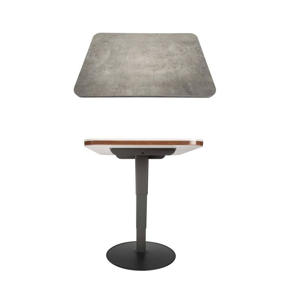 ILSE TECHNIK Freistehendes Klick-Klack Liftgestell 5883 inkl. Leichtbautischplatte Betonoptik 58 x 90 x 2-8 cm