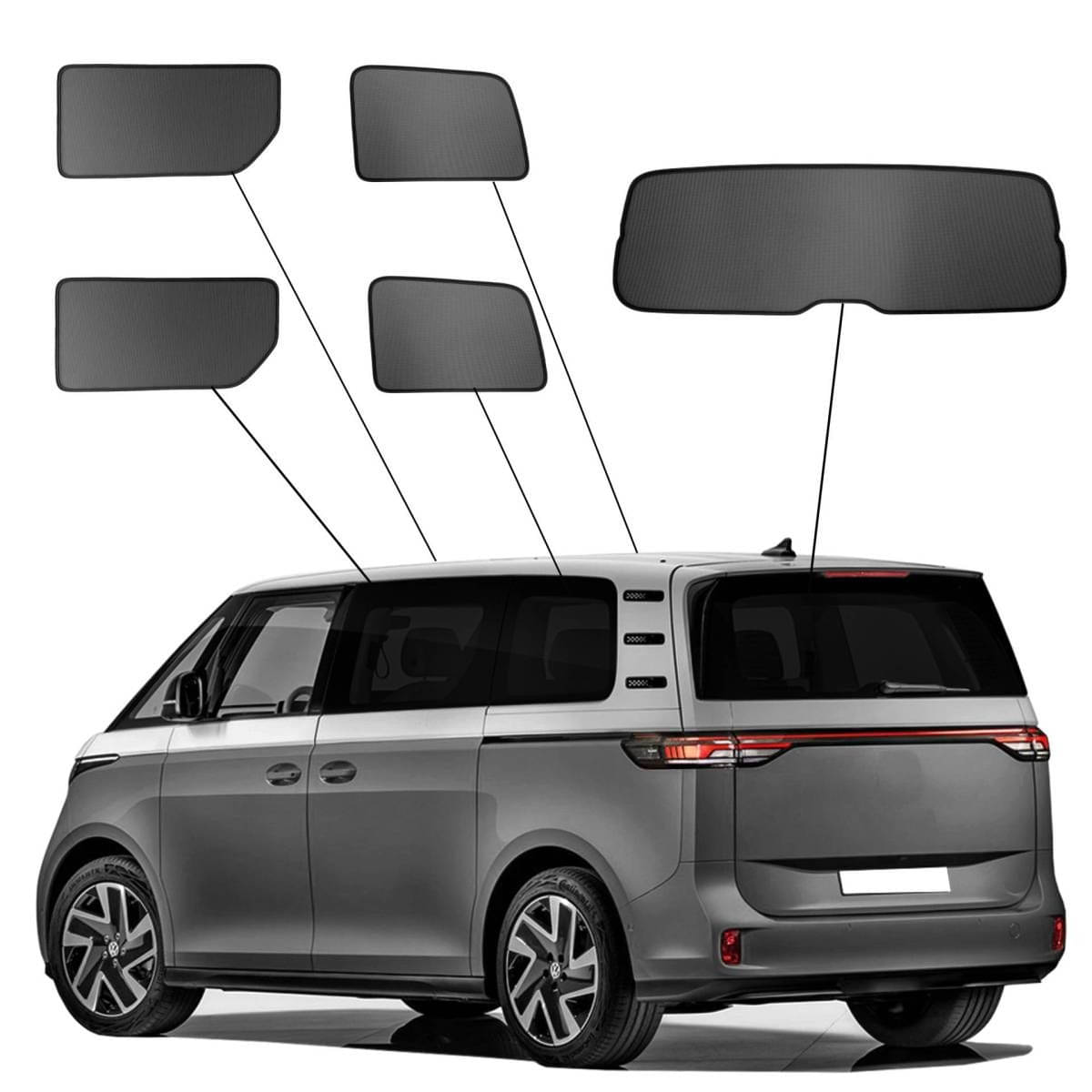 WINDESA SunClip Sonnenschutz & Sichtschutz VW ID Buzz ab Bj. 2022 Set ABC WINDESA SunClip Sonnenschutz - Sichtschutz VW ID Buzz ab Bj. 2022 Set ABC - sun-10419abc
