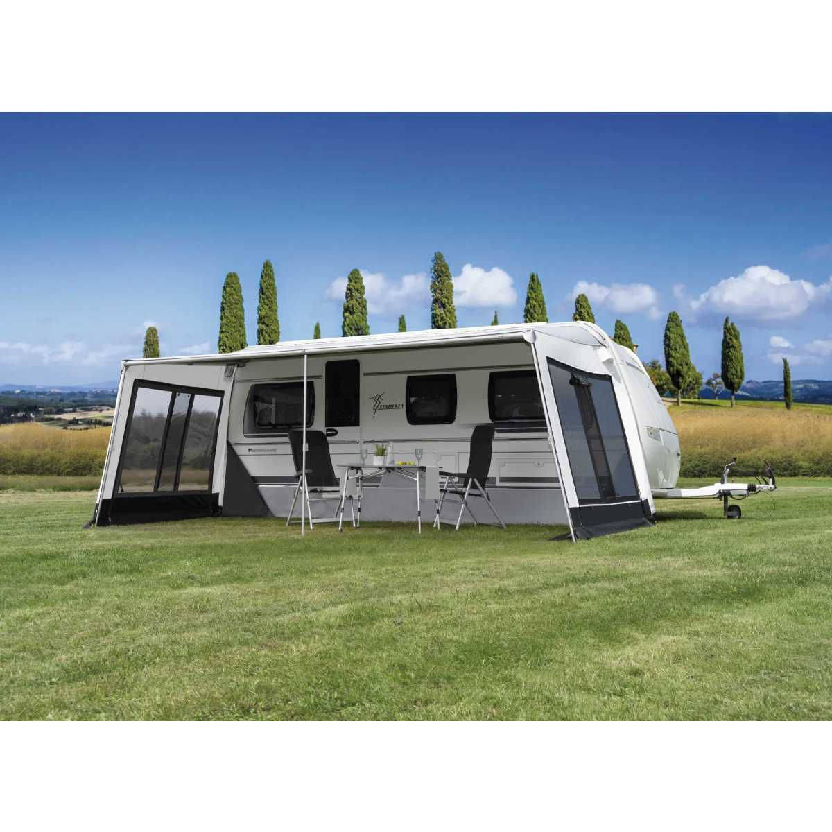 WIGO Markisenzelt ROLLI PLUS Modul Groesse 7 Umlaufmass 911 - 945 cm Auszug 250 cm - 6534