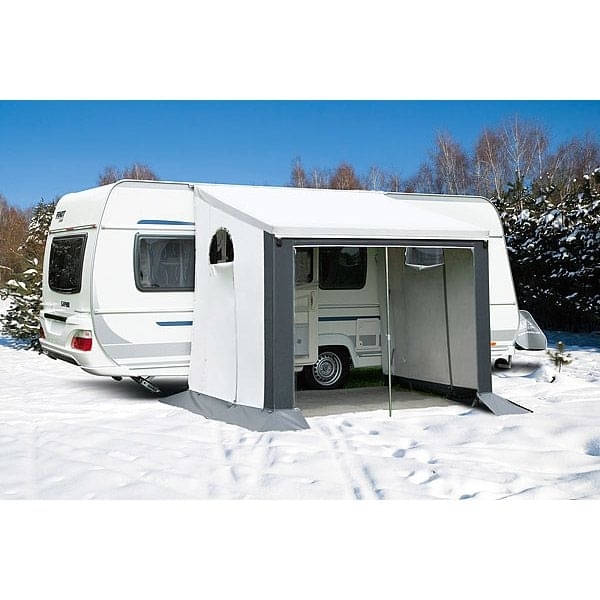 DWT Wohnwagen-Vorzelt Winter-Vorzelt CORTINA III Gr. 1 200 x 150 cm GRAU mit 25 mm Stahlgestaenge - 1733310