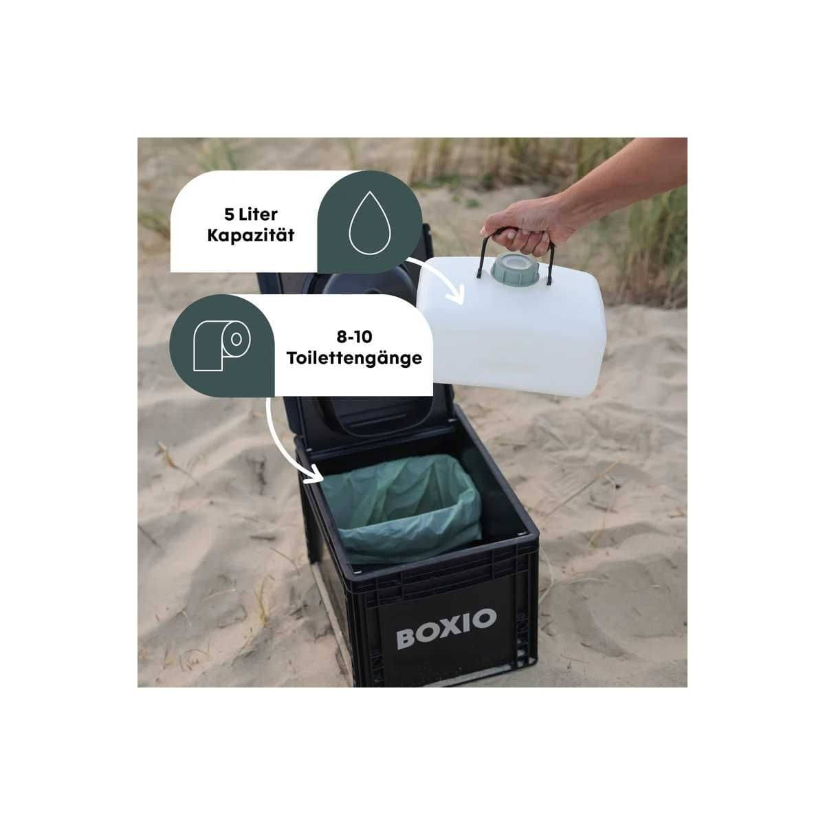 BOXIO - TOILET PLUS Trenntoilette mit Starterset - BOX-TOI-BL-403027-PLUS