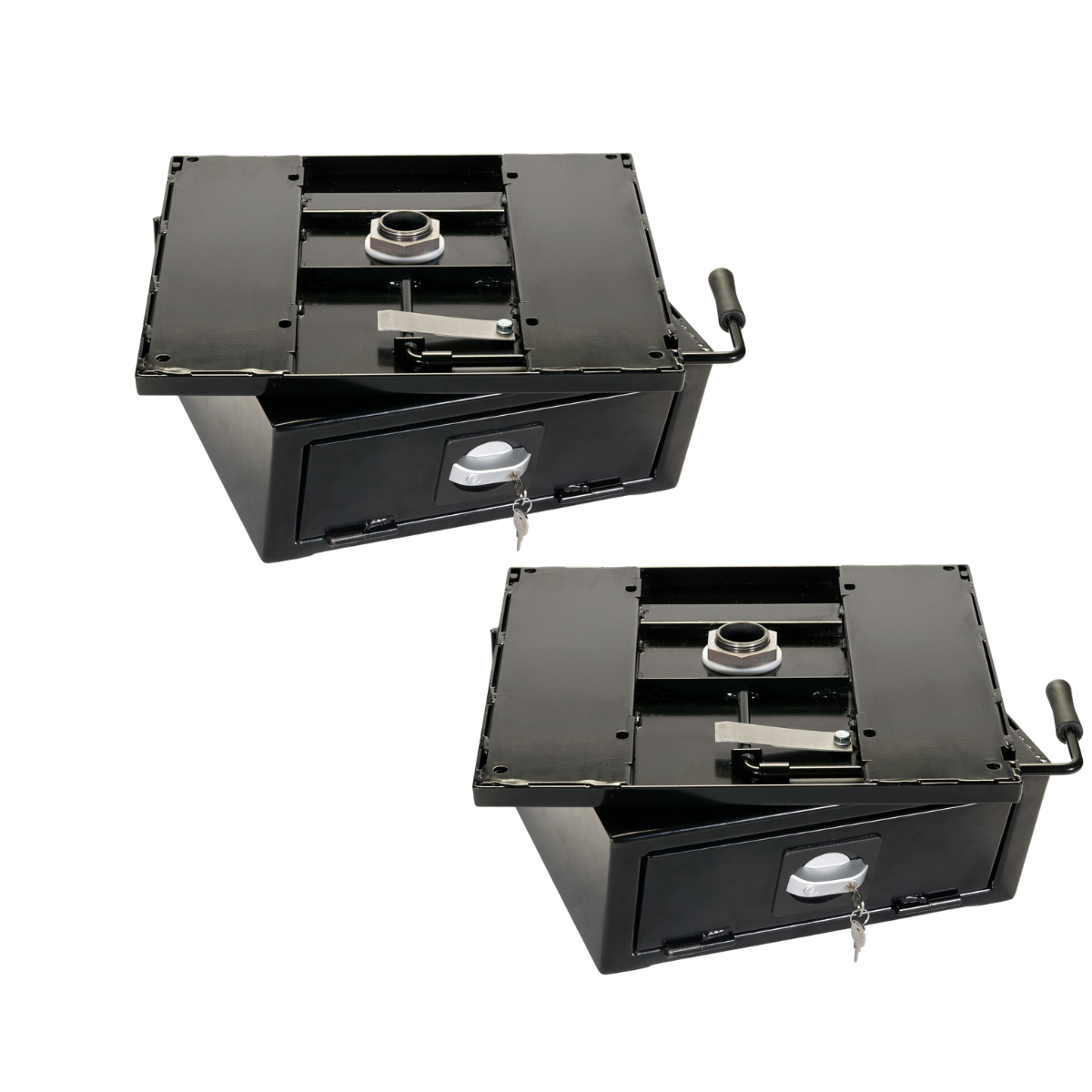 SPORTSCRAFT Drehkonsolen-Set mit Safe fuer 2 Originalsitze VW T4 Fahrer- und Beifahrerseite - 3346000