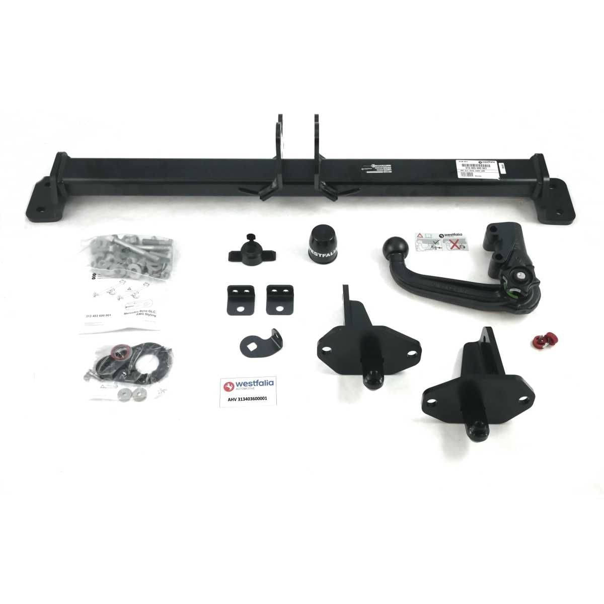 Westfalia Abnehmbare Anhaengerkupplung fuer Mercedes GLC -X253- -BJ 09-2015-06-2019- - im Set mit 13-pol. fahrzeugspezifischem Elektrosatz - 313403900113