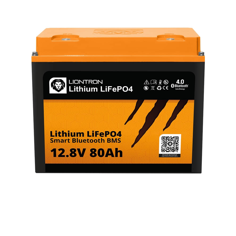 LIONTRON Lithium-Batterie LiFePO4 12-8V 80Ah LX Smart BMS mit Bluetooth - LISMART1280LX