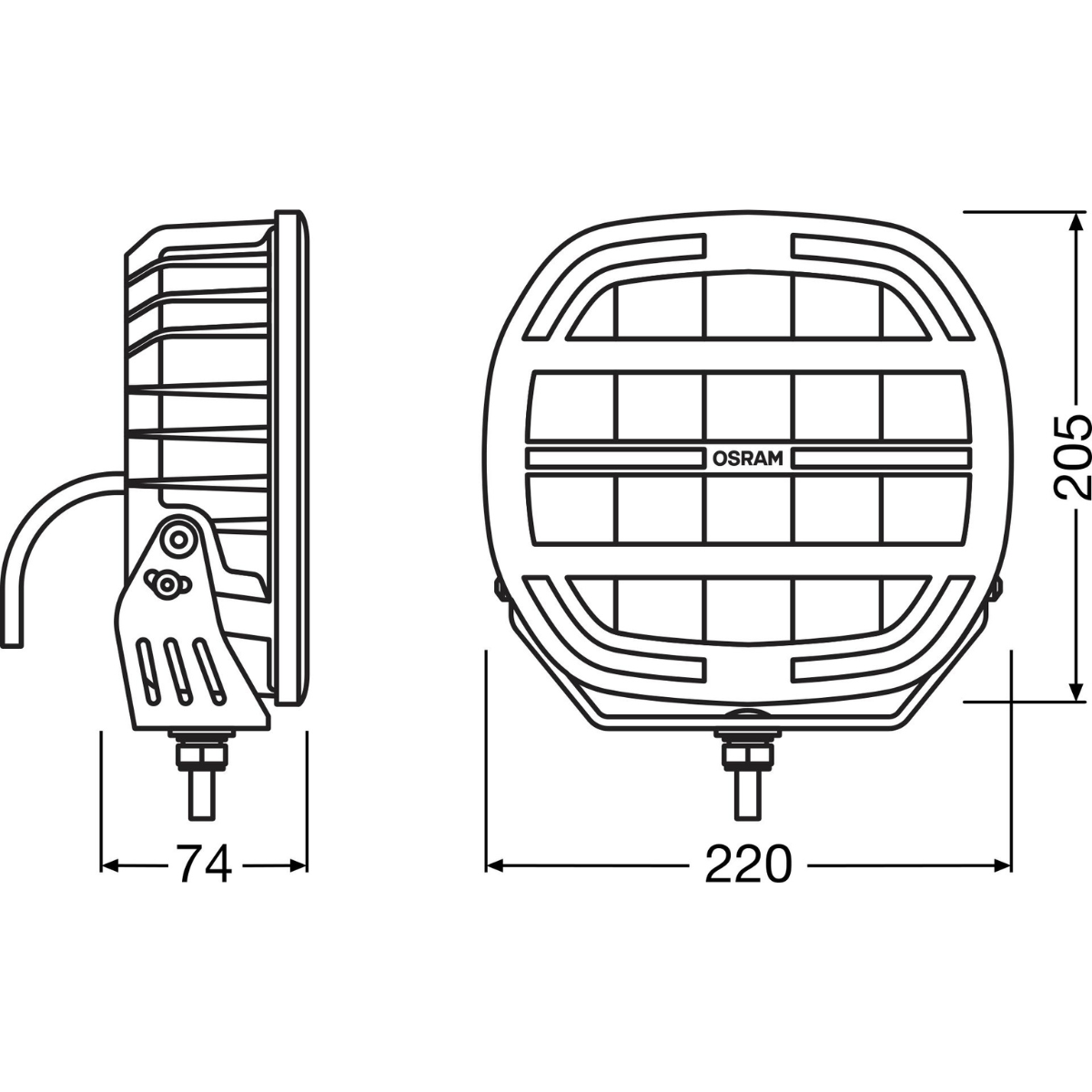 OSRAM LEDriving® Cube MX230-CB AMBER EXTREME Arbeitscheinwerfer - LEDDL137-CB X
