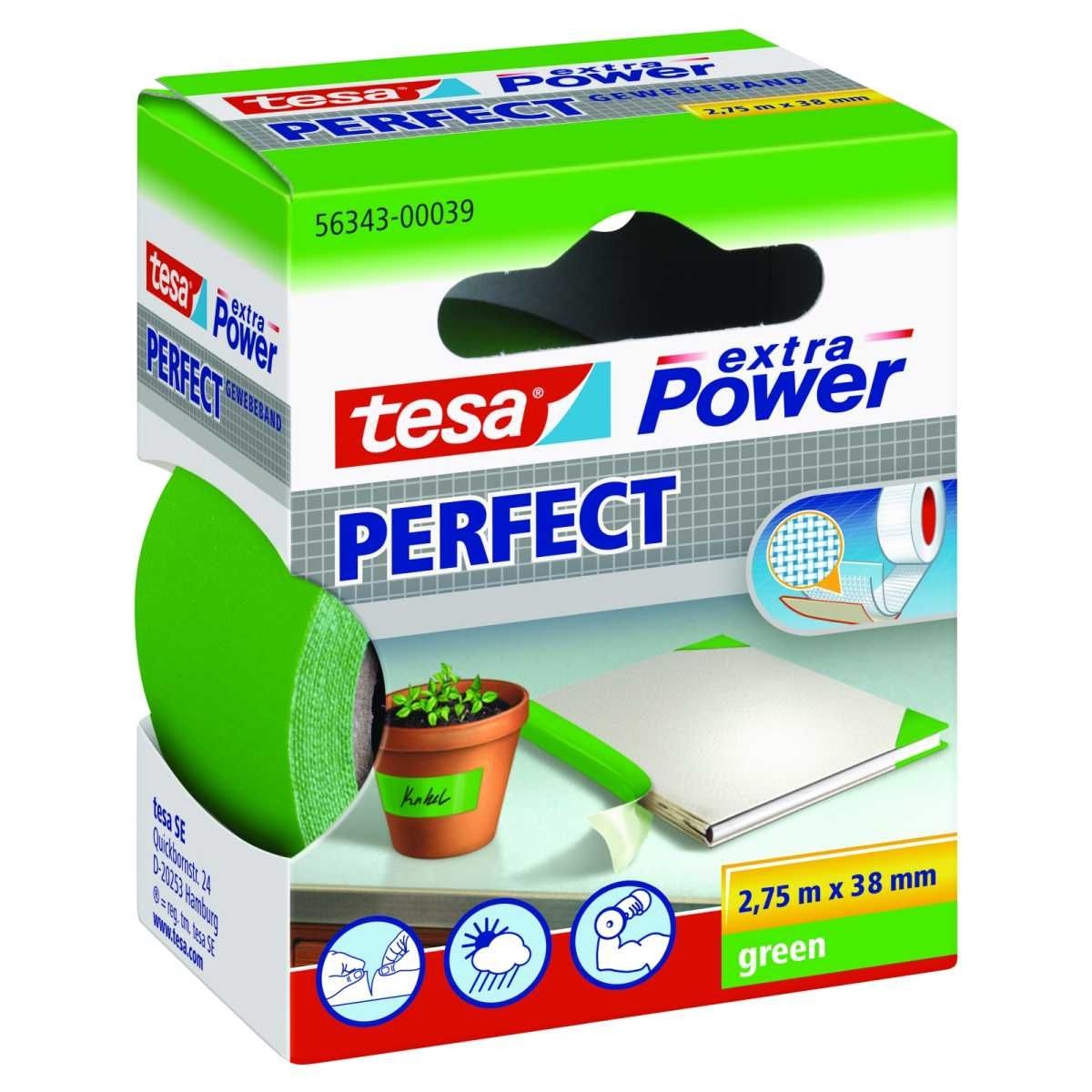 TESA Klebeband Extra Power® Perfect gruen 275-38 - 56343-00039-03