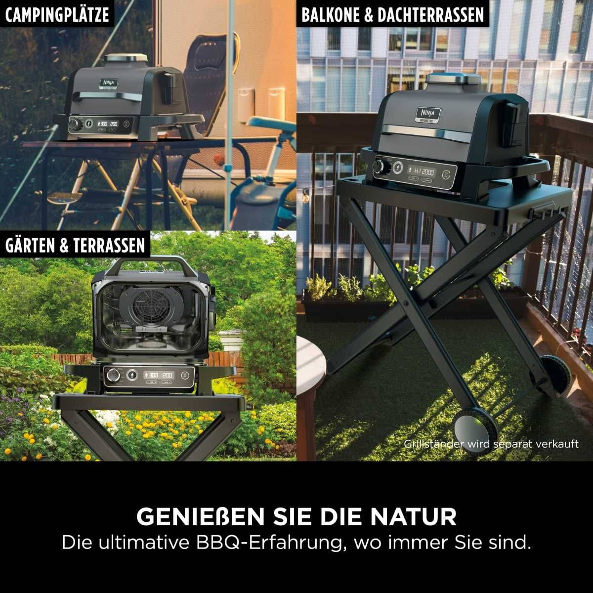 NINJA Woodfire - Elektrischer Outdoor Grill - Smoker - OG701EU