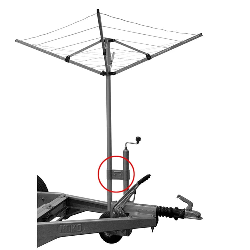 ProPlus Doppelhalter Deichselhalterung fuer Waeschespinne Sat-Antennenmast - 360818