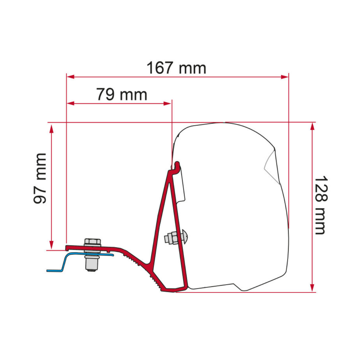 FIAMMA Adapter Kit Deep black Renault Trafic ab 2014 fuer Markise F43 98655A021 - 98655A021