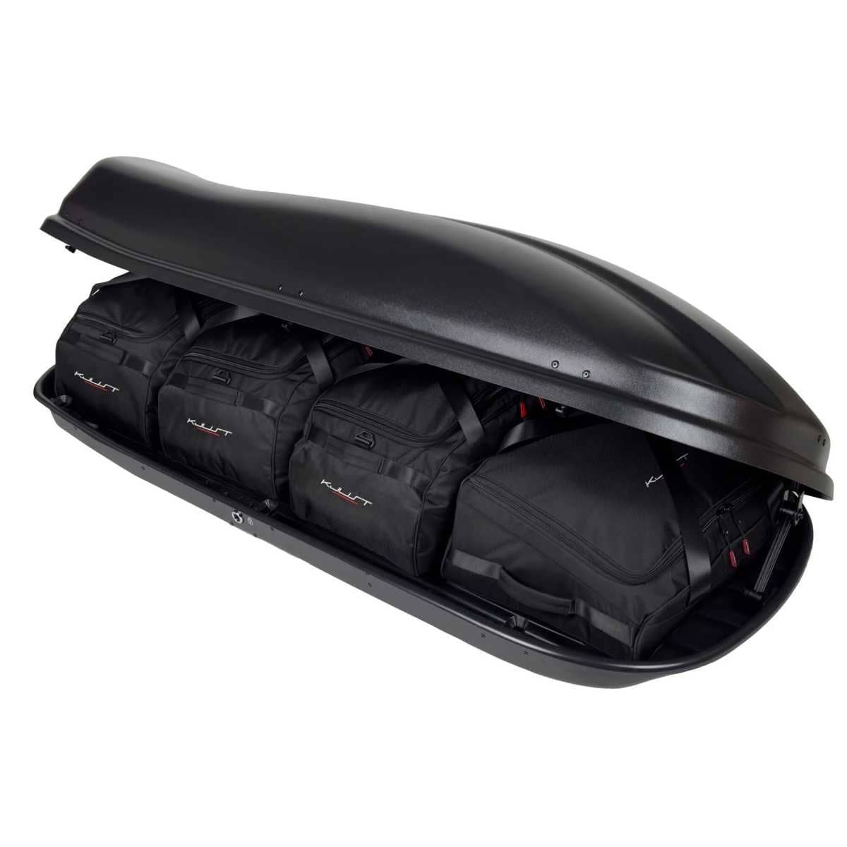 KJUST Dachboxen Taschen Set fuer Dachbox FARAD MARLIN N6 4er-Set - 13165