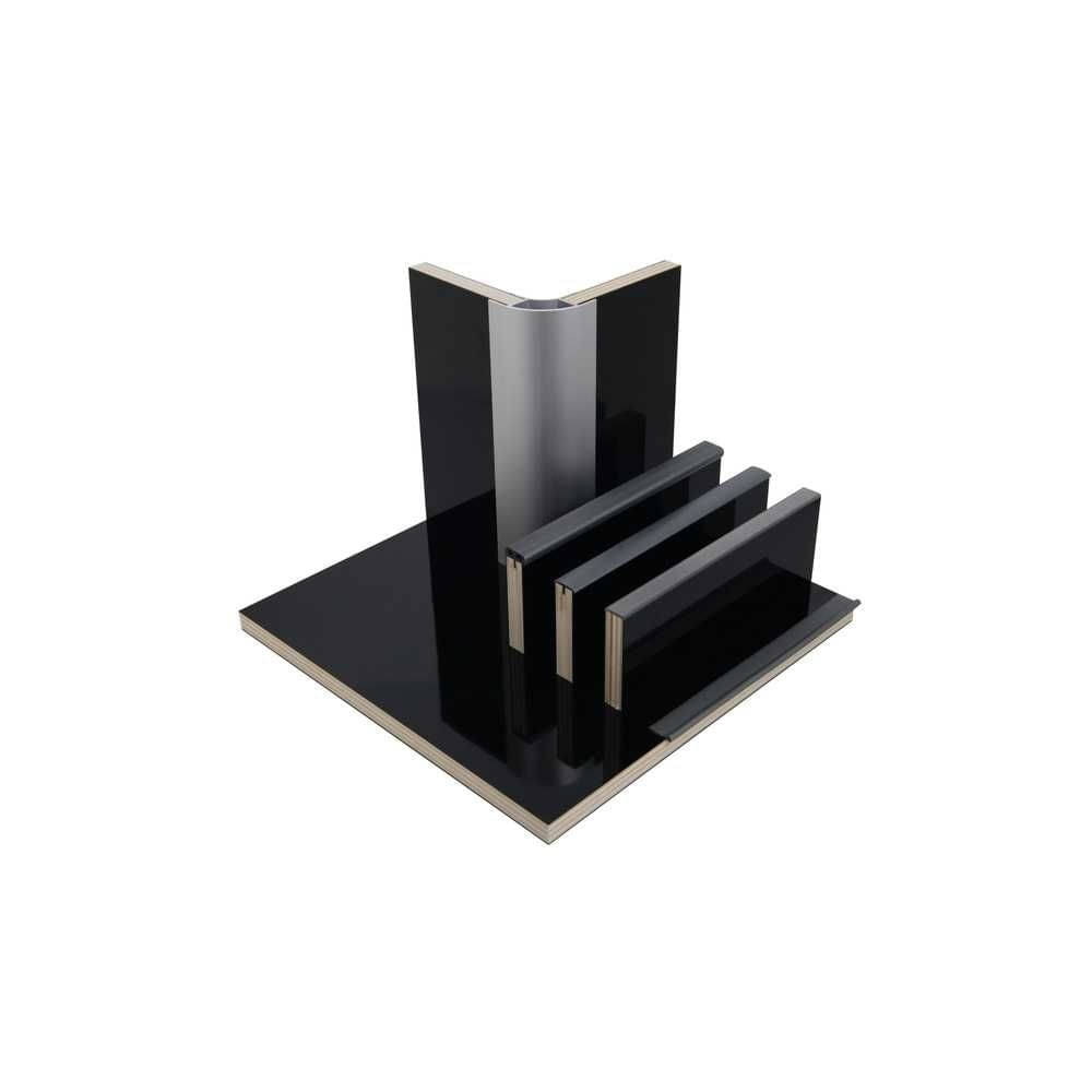 REIMO Moebelbauplatte Hochglanz Schwarz- HPL-Schichtstoff 15 mm- 1-4 Platte 60 x 120 cm - 520262
