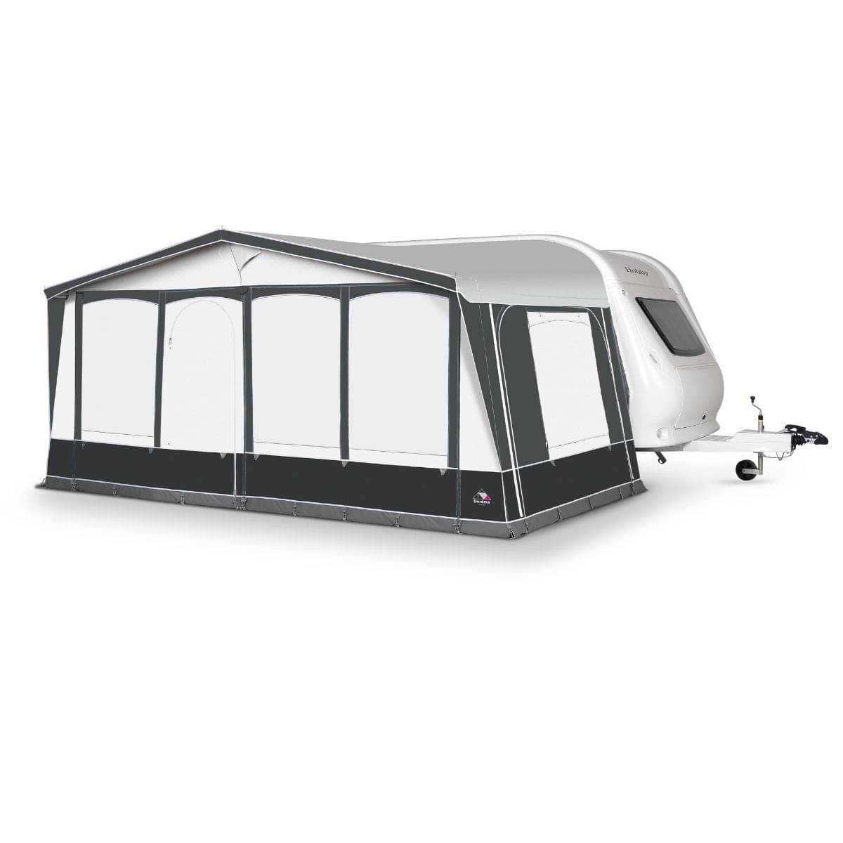 DOREMA Wohnwagen-Vorzelt BERGAMO DELUXE- Gr. 8- Umlauf 825-850 cm- Tiefe 240 cm- 25 mm Stahlgestaenge - 11388 - S25 120 02 PG