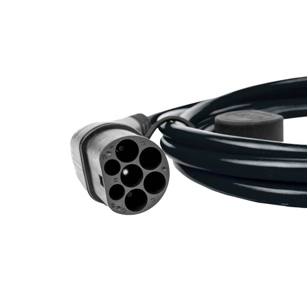 go-e Ladekabel Typ 2 auf Typ 1 Black Edition bis 7-5 kW- Laenge 5 m - CH-11-03